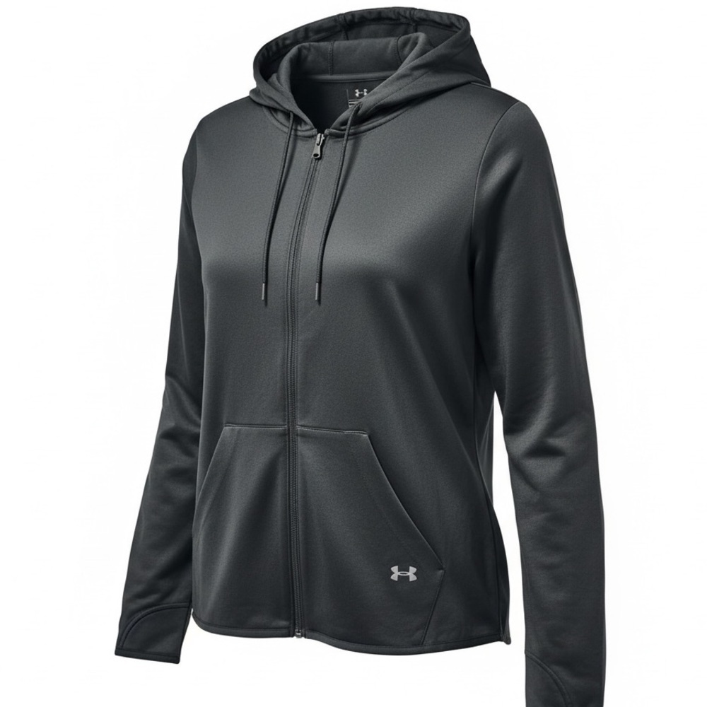NWT Under Armour Women’s Black Loose Fit Full Zip Hoodie Cold Gear - Size XS